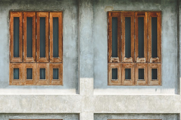 Vintage wooden windows