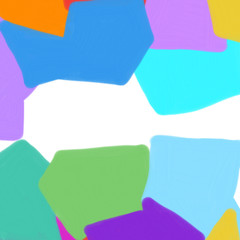 Abstract colorful oil painting blocks