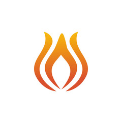 Flames logo icon design vector template