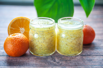 citrus fruit smoothies, oranges, tangerines