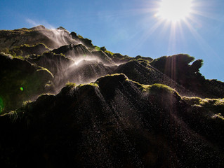 Under the waterfall cascade in Canyon del Sumidero in Chiapas, Mexico © marketanovakova