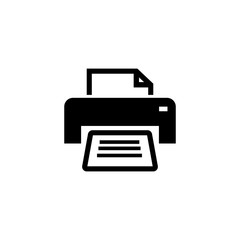 Printer vector icon. Illustration isolated for graphic and web design.