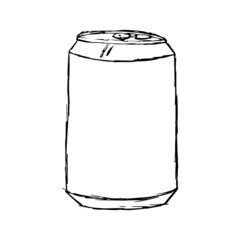 Hand drawn vector soda can