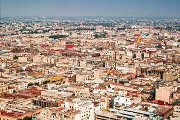 Obraz premium Aerial view of Torre Latinoamericana to Mexico City downtown
