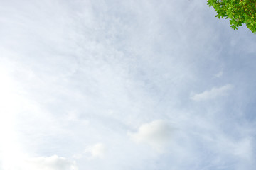 Blue sky white cloud white background. Beautiful sky and clouds in the afternoon.