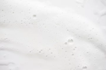 Foto op Plexiglas Abstract background white soapy foam texture. Shampoo foam with bubbles © Nattapol_Sritongcom