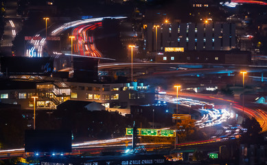 View of San Francisco's highways at night