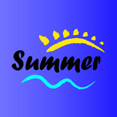 Summer -  Vector illustration design for banner, t shirt graphics, fashion prints, slogan tees, stickers, cards, posters and other creative uses