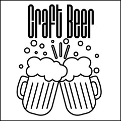 Cheers mate. Glass of beer isolated vector illustration, minimal design. Lager beer icon on white background. Drink beer with your friends. Good for pub menu illustration. Cold beverage on a hot day.