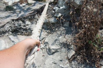 Hobbies and sports. To climb a mountain. Summer and active rest.