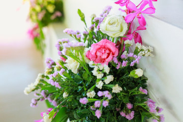 bouquet of pink roses