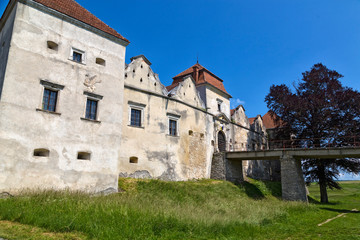 Fototapeta na wymiar Old beautiful Svirz Castle outside. Ukraine