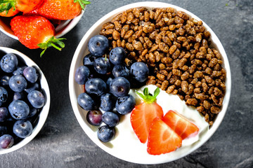 Chocolate Flavoured Breakfast Cereals With Fresh Fruit