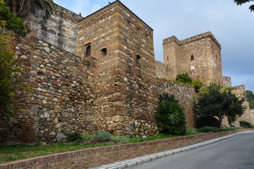 Fototapeta na wymiar Fortress Gibralfaro in Malaga, Andalusia.