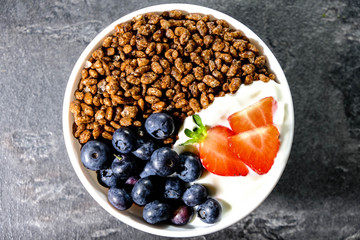Chocolate Flavoured Breakfast Cereals With Fresh Fruit