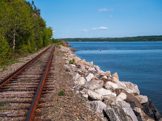 Fototapeta premium Railroad - Baie Saint Paul - Canada - Québec