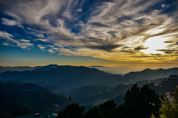 sunset in Himalayas