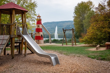 Playground. Park of Echternach. Luxembourg