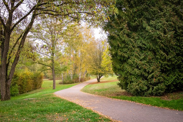Beautiful foliage in the park of Echternach. Luxembourg