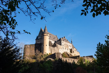 The beautiful medieval castle in Vianden. Luxembourg