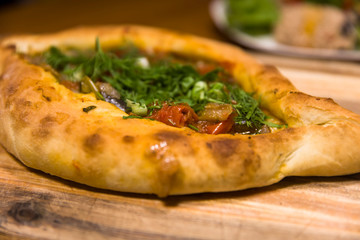 Traditional Georgian khachapuri