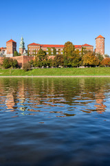 Wawel Castle In Krakow River View