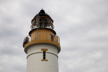 Lighthouse at Turnberry Scotland Against an Overcast Sky