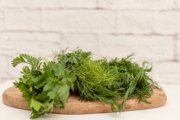 fresh herbs (dill and parsley)