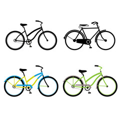 creative Simple bicycle linear outline of bike logo concept