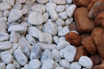 brown Clay bunny on white pebbles