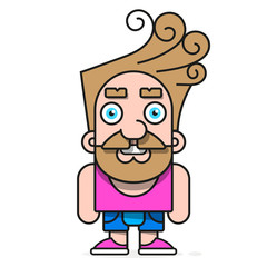 Fashionable Hipster With Glasses And Stylish Hair Background