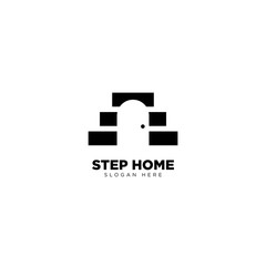 Step Home Logo Outline Monoline