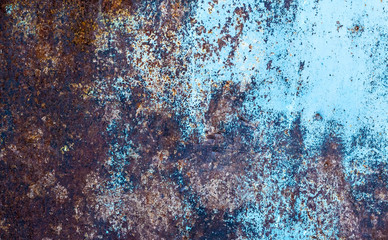 Rusty metallic texture. Oxidation of the metal. Grunge, steampunk, rock, vintage. Iron background,...