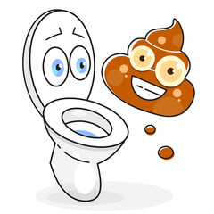 Dirty Toilet Cartoon Illustration Ready For Your Design, Greeting Card