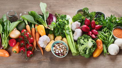 Assortment of fresh vegetables