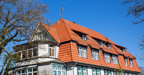 the roof of the house with window