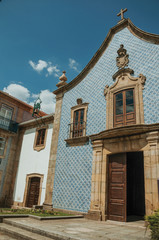 Facade covered by ceramic tiles in a baroque Church