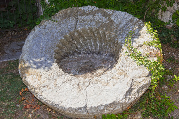 Ancient Roman bathing (thermae)  in  Varna, port city at Black Sea in Bulgaria .