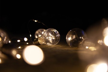 Decorative Warm Bulb Lights On Floor