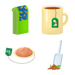 Isolated object of food and natural icon. Set of food and black stock symbol for web.