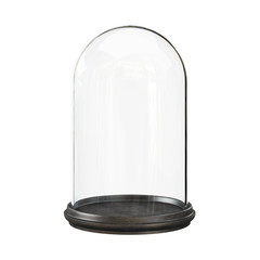 Empty glass dome on а white background. Clipping path included. © simone_n