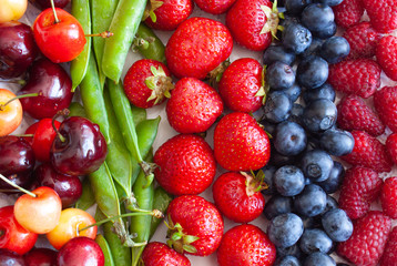 Fresh fruits and berries.