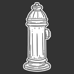 Fire hydrant. Vector concept in doodle and sketch style.