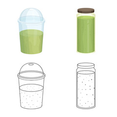 Vector illustration of protein and sea symbol. Set of protein and natural stock vector illustration.