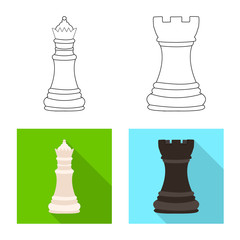Vector design of checkmate and thin logo. Set of checkmate and target stock symbol for web.