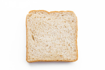 Sliced bread isolated on white background