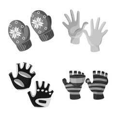 Isolated object of property and distinctive icon. Collection of property and textile stock symbol for web.