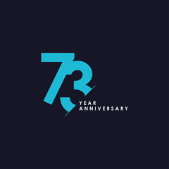 Obraz premium 73 Years Anniversary Vector Template Design Illustration