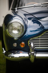 Headlight of a vintage classic car