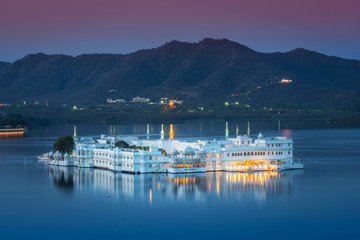 Beautiful building on the Lake in Udaipur, India - 274732189